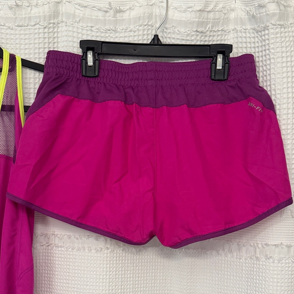 Nike Pink and Yellow Athletic Shorts - Picture 4 of 6